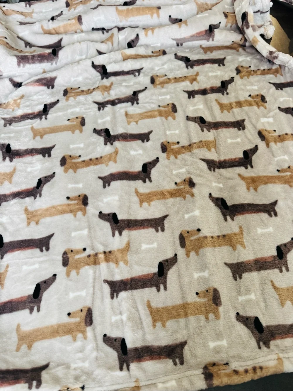 Dachshund Dog Print Plush Pet Throw Blanket